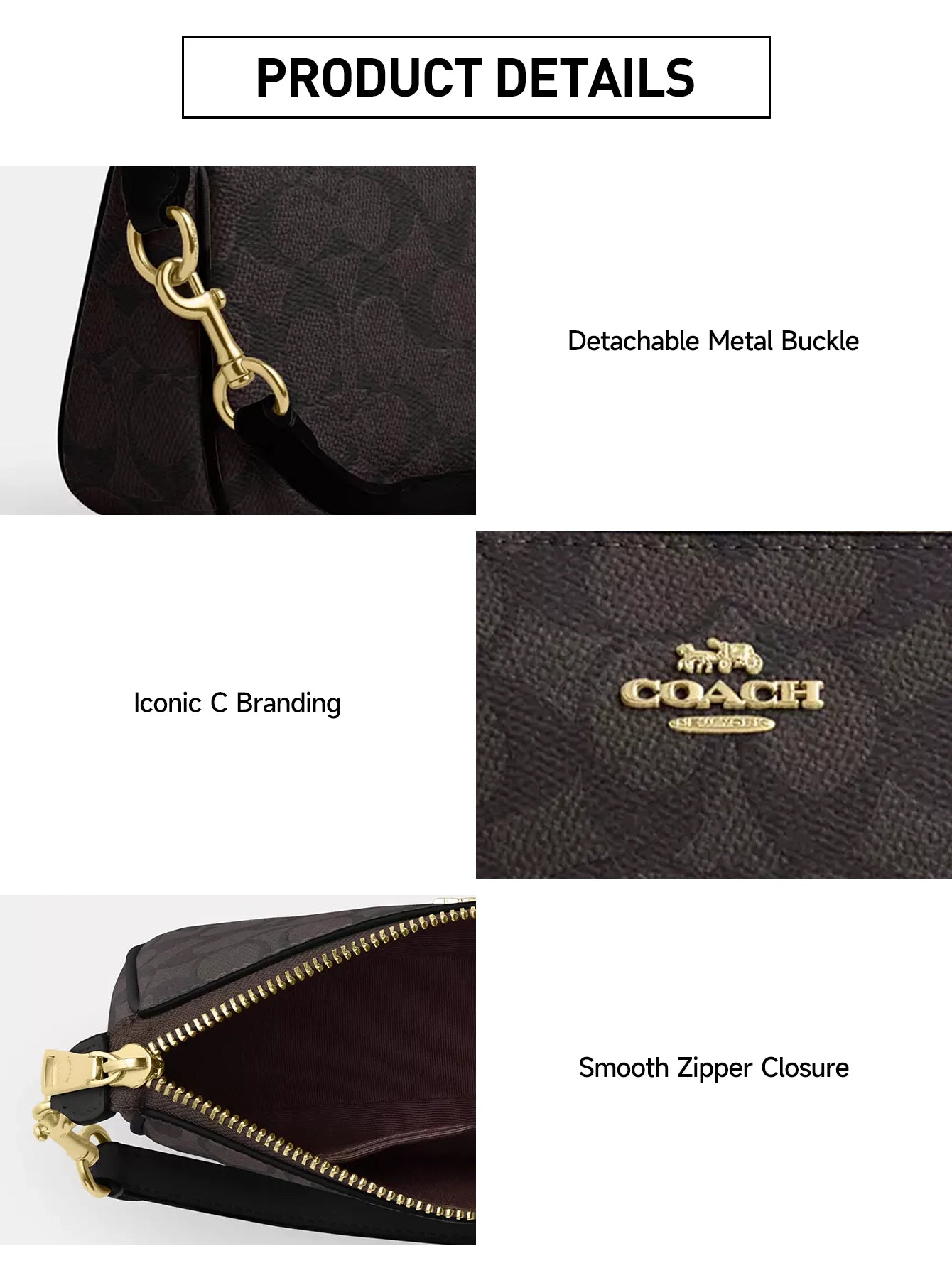 Coach Nolita Signature Canvas Clutch Bag With Logo