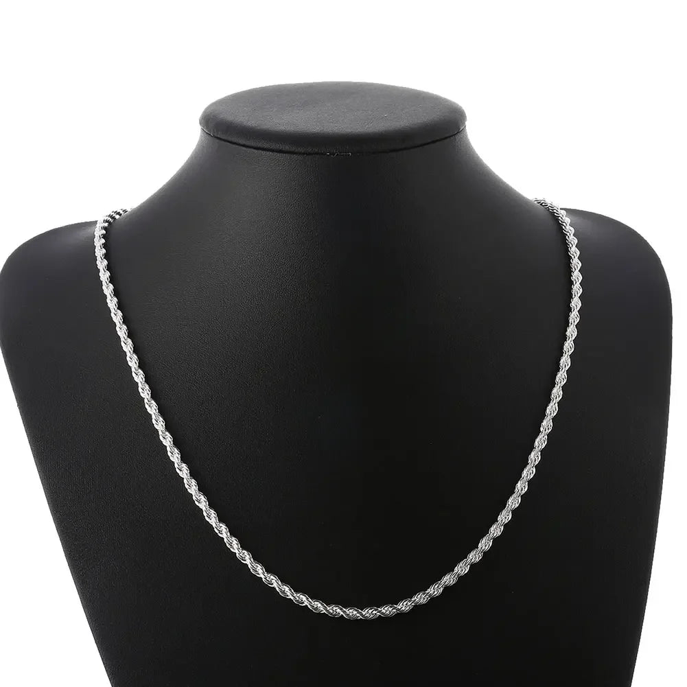 Necklace Rope Chain 925 Sterling Silver
