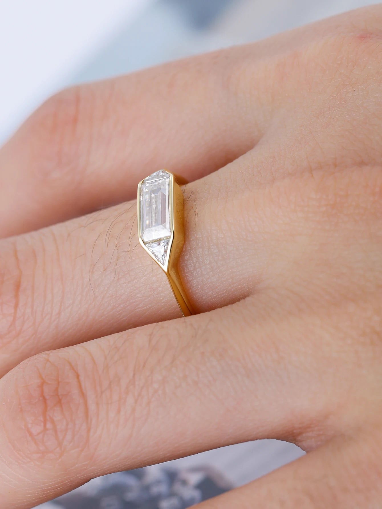 925 Silver Moissanite Ring Fine Jewelry Unisex Gift Idea