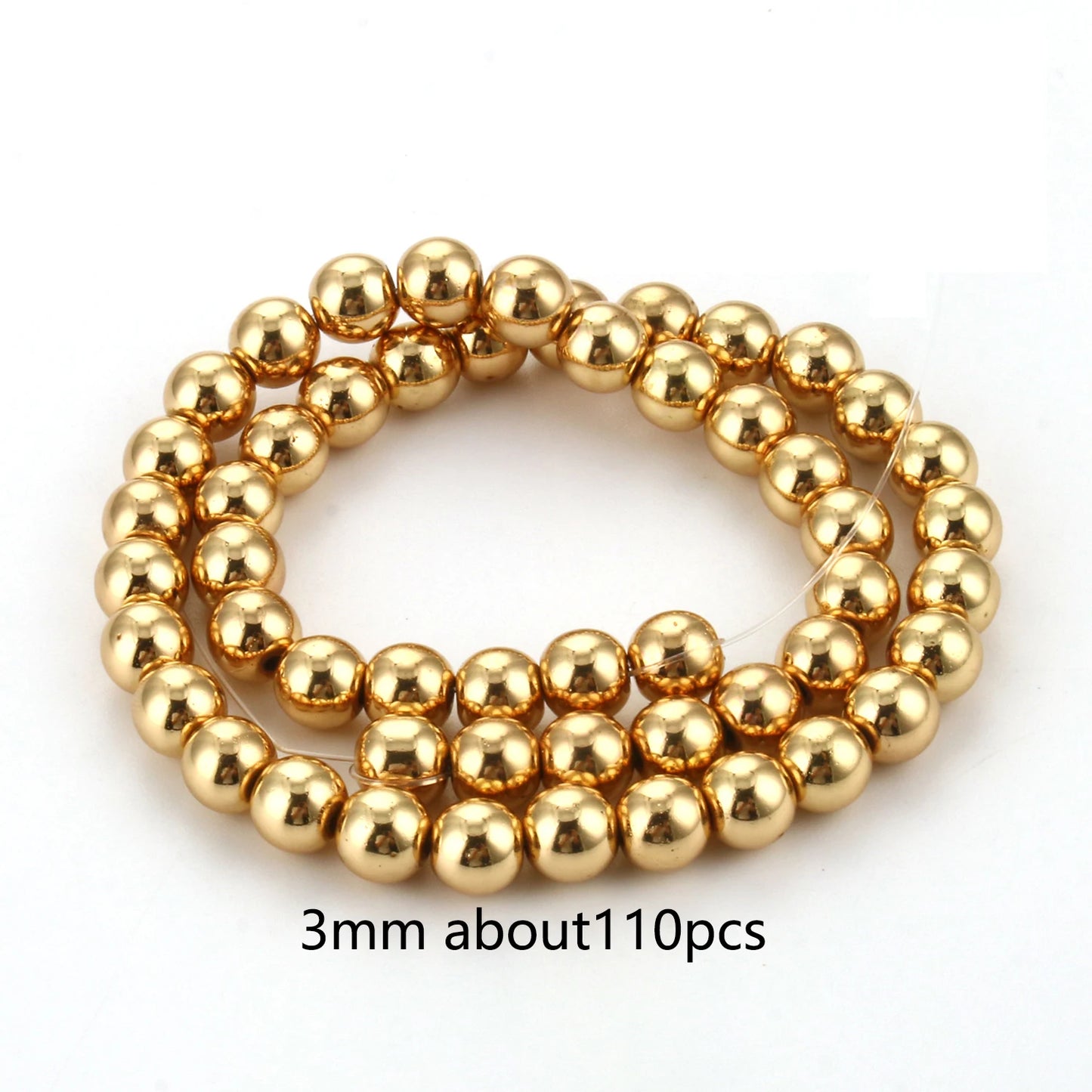 TANANTA Gold Plated Hematite Loose Spacer Beads for Jewelry Making