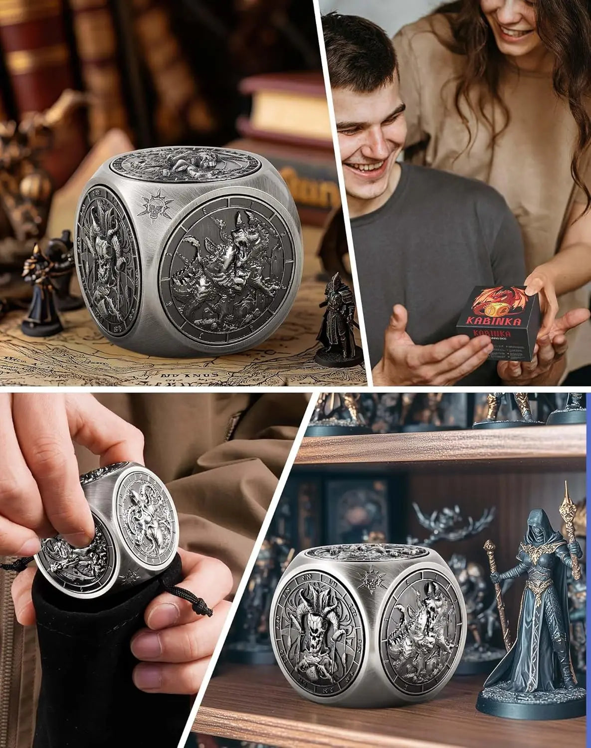 IndustrialGrade Spinner Dice For 7 In 1 DND Set Metal
