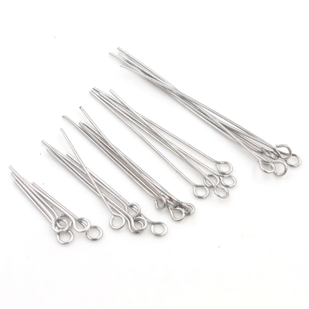 Stainless Steel Eye Pins For Jewelry Making No Fade Findings