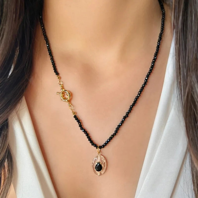 Necklace With Natural Stone Pendant