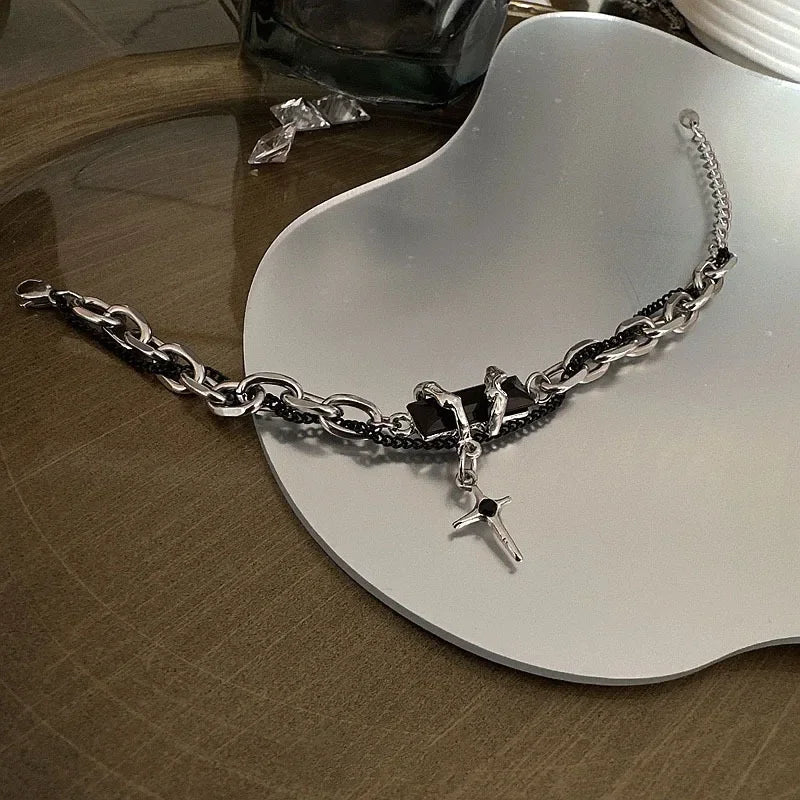 Bracelet Stainless Steel Zircon Star Chain Bracelet