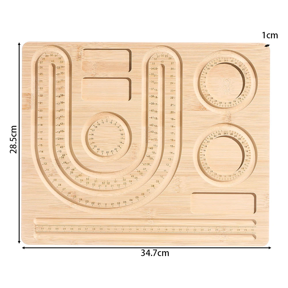 St.kunkka Wooden Flocked Beading Tray Jewelry Making Organizer 2030