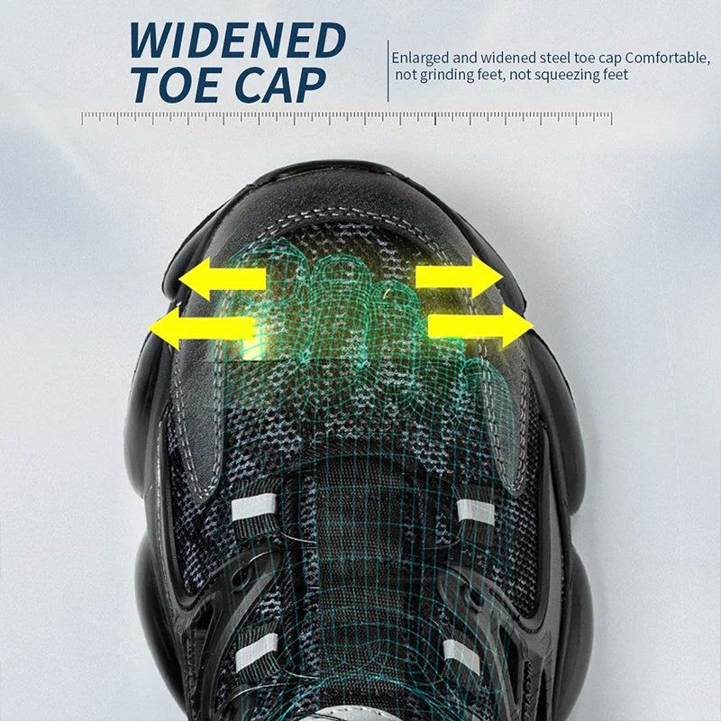 Men's Work Shoes With Elastic Laces