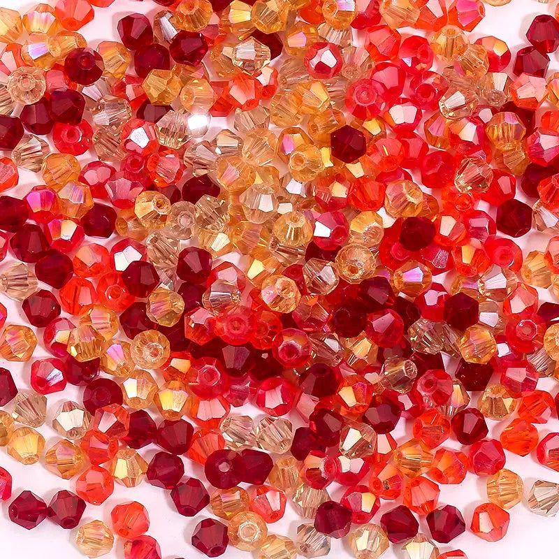 Glass Bicone Beads Faceted Crystal For Jewelry Making