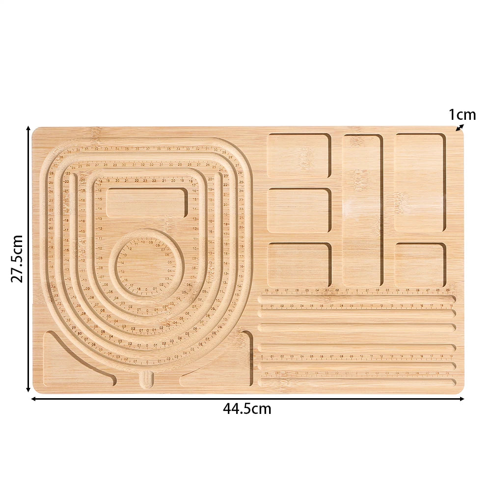 St.kunkka Wooden Flocked Beading Tray Jewelry Making Organizer 2030