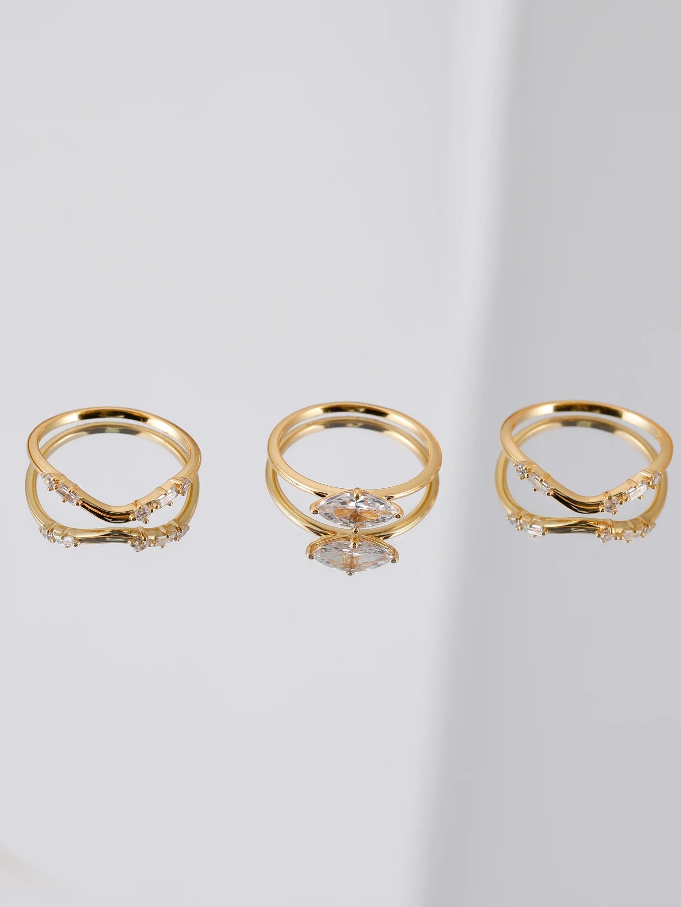 Moissanite Ring Set 3pc S925 Sterling Silver 1ct Marquise Jewelry