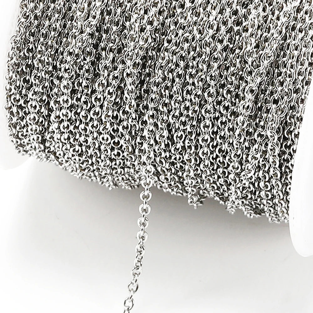 Stainless Steel O Shape Cable Chain Roll For Jewelry Making