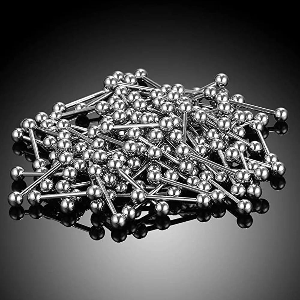 Tongue Rings Barbell Set 20 Pcs Unisex Body Piercing Jewelry