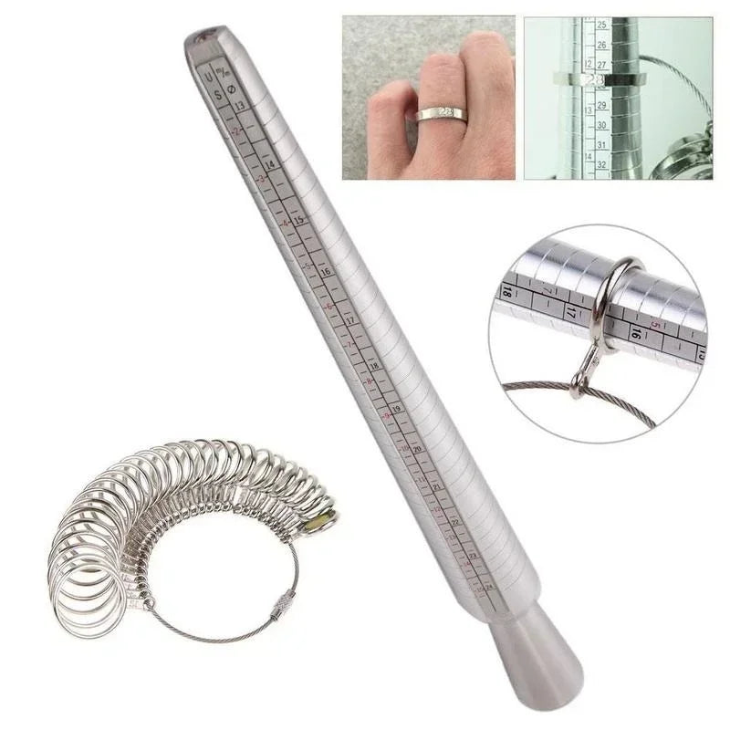 Metal Ring Sizer Gauge Mandrel Tool For Jewelry Making