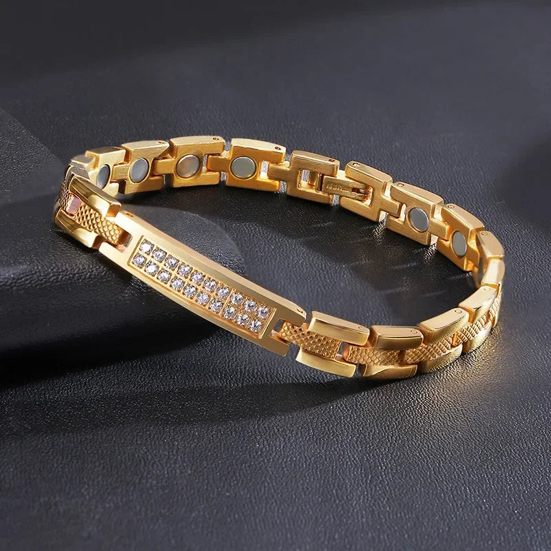 Dragon Scale Titanium Steel Bracelet Zirconia