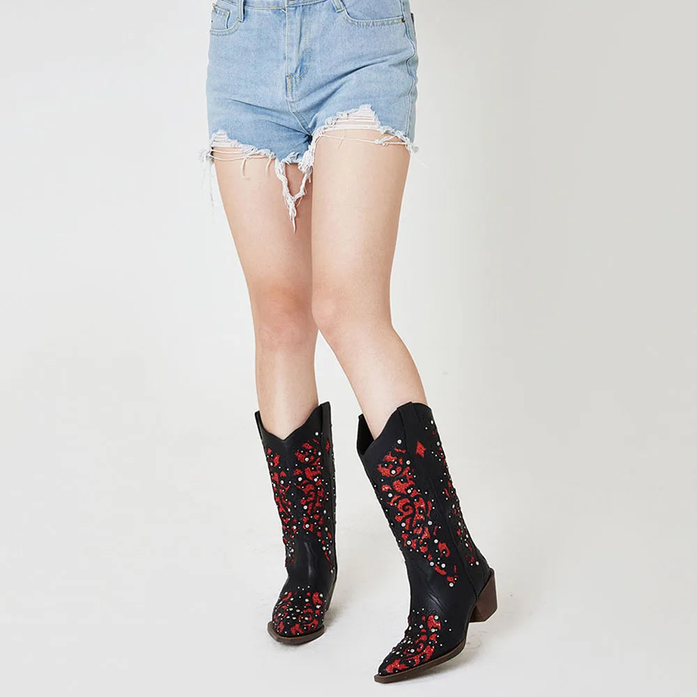 Cowgirl Rhinestone Crystal Western Boots