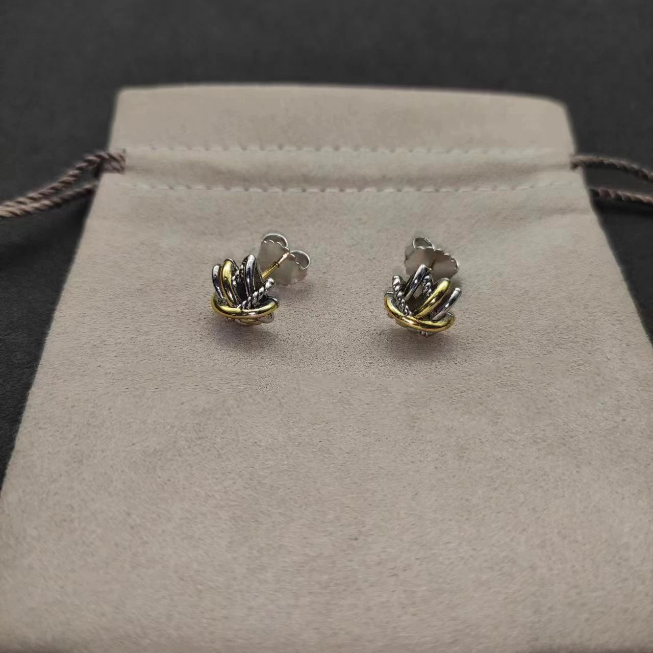 Sterling Silver Zircon Stud Earrings 925