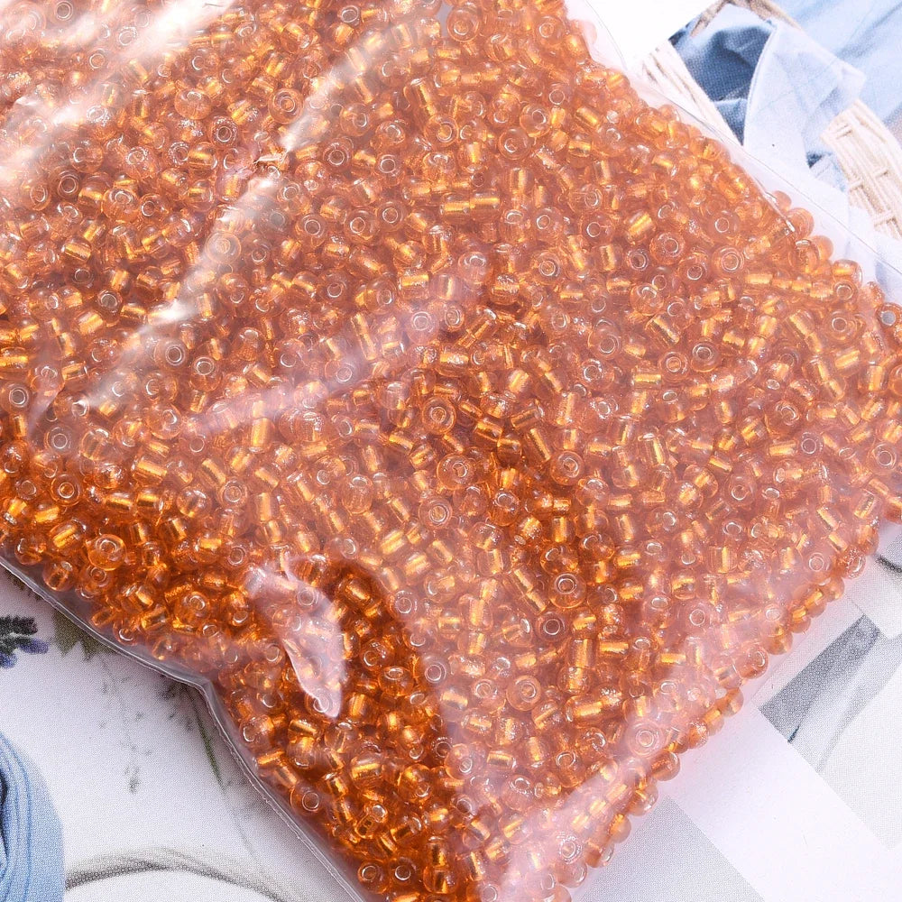 Glass Seed Beads Transparent Spacing Beads For Jewelry Making