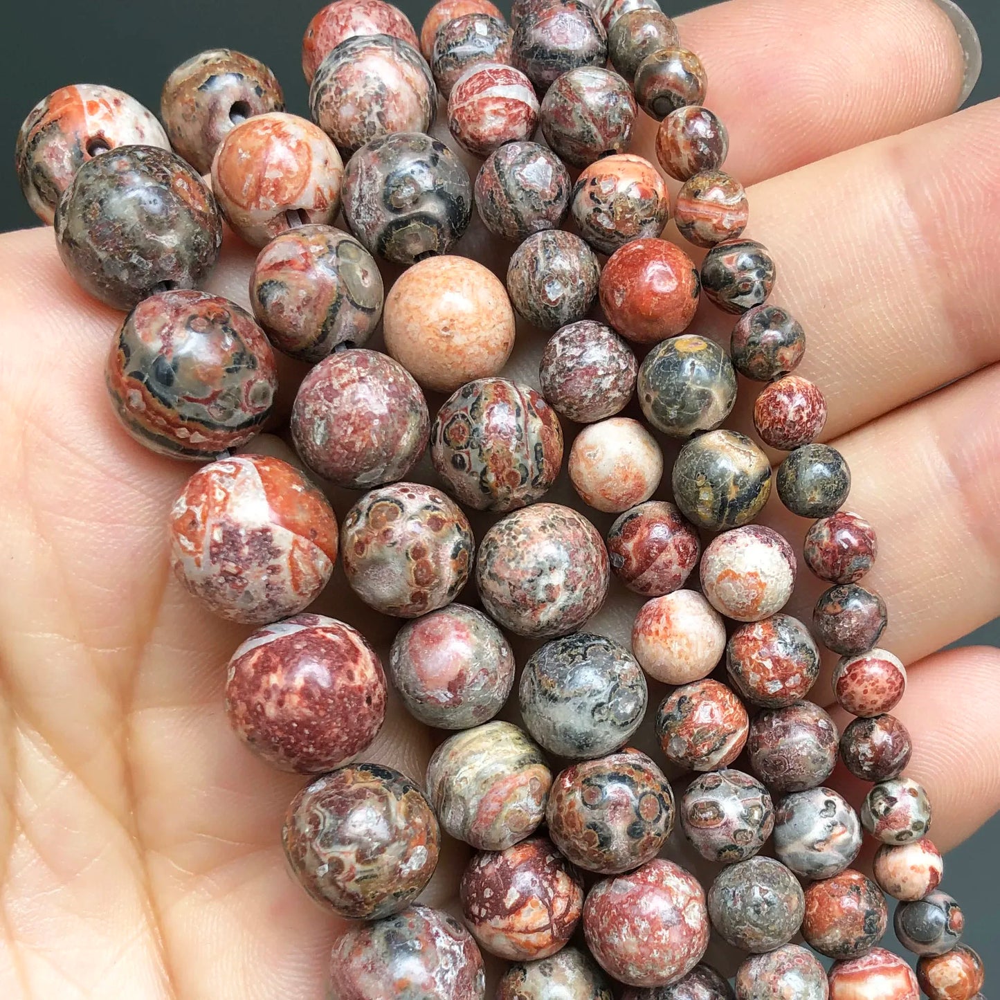 Natural Stone Round Beads Yooperlite Fire Sodalite Loose Spacer Beads