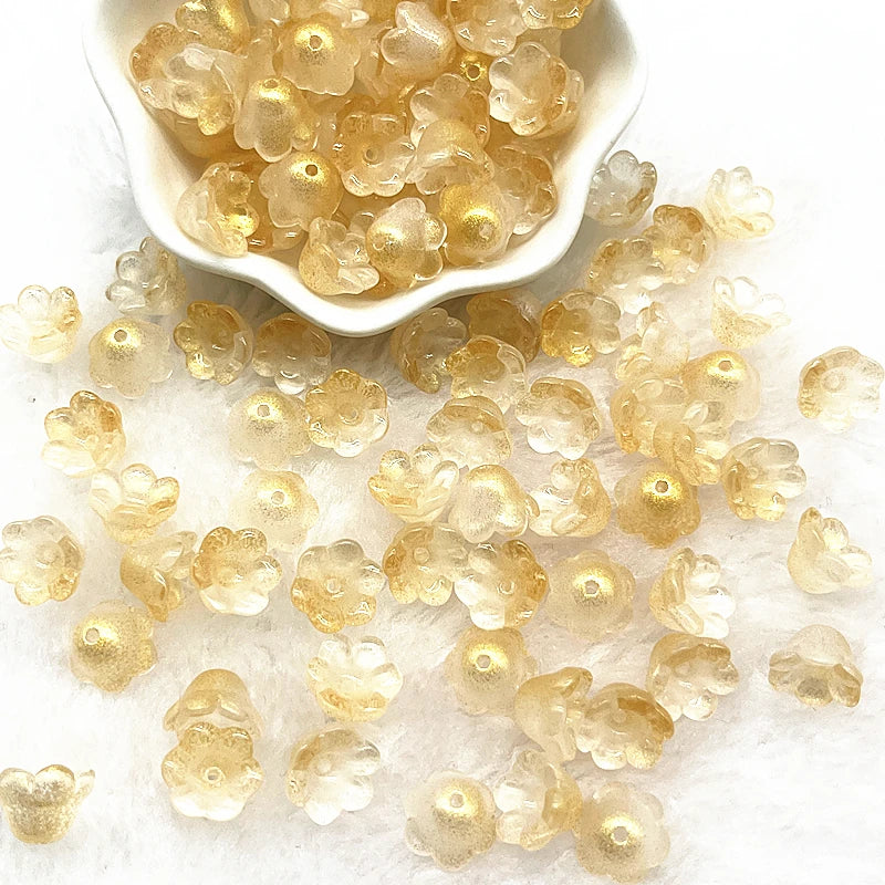 HWYCRRGT Glass Lampwork Beads Caps For Jewelry Making DIY Bracelets Hairpins