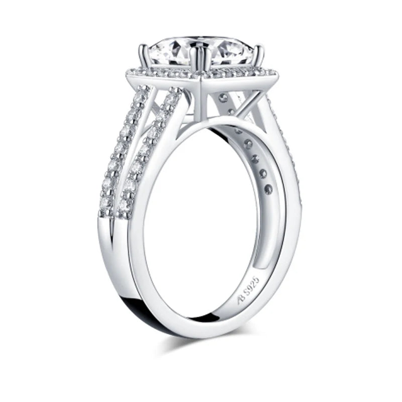 925 Moissanite Engagement Ring Wedding Band