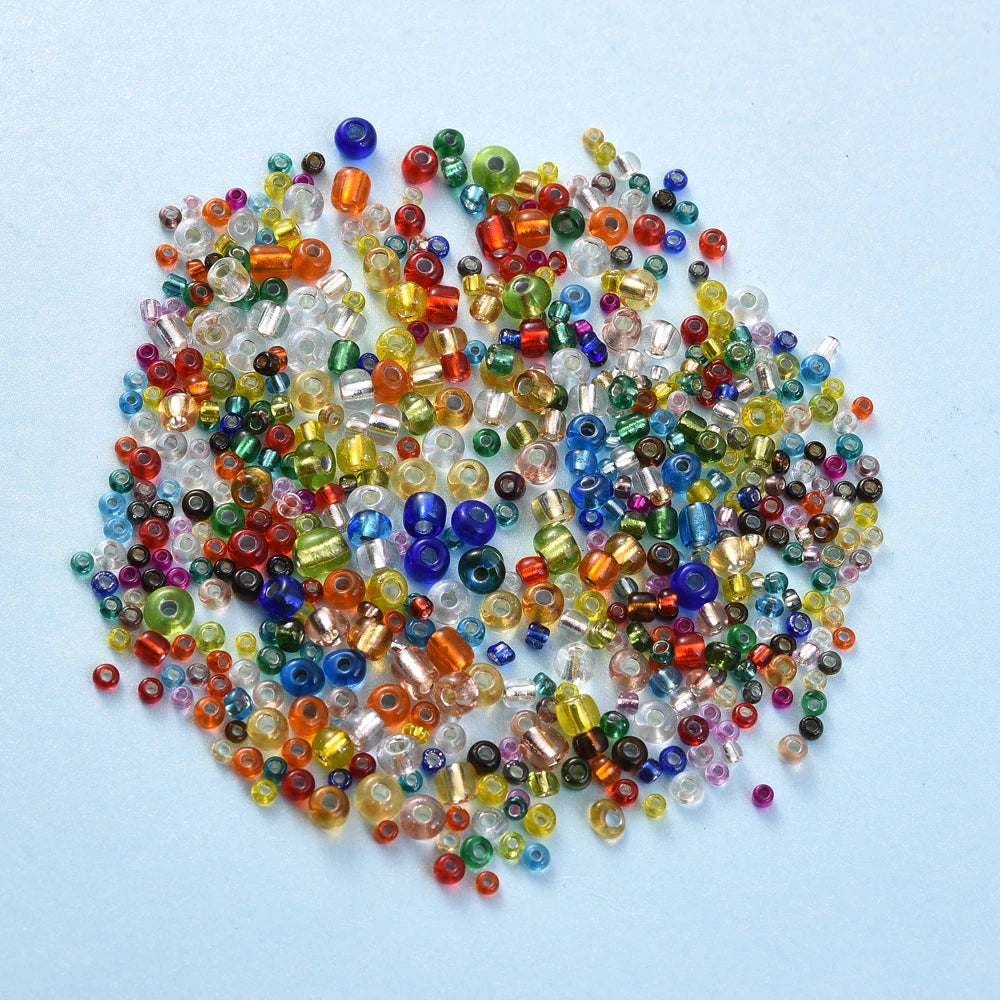 Glass Seed Beads Transparent Spacing Beads For Jewelry Making