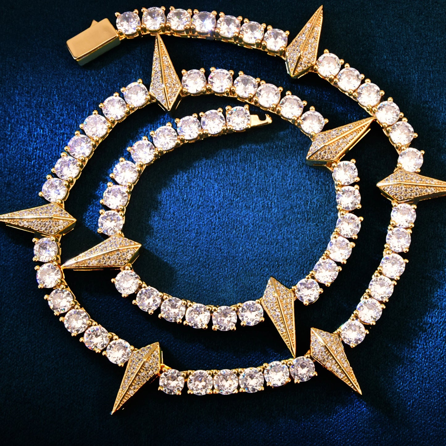 Tennis Chain Rivet  Cubic Zirconia