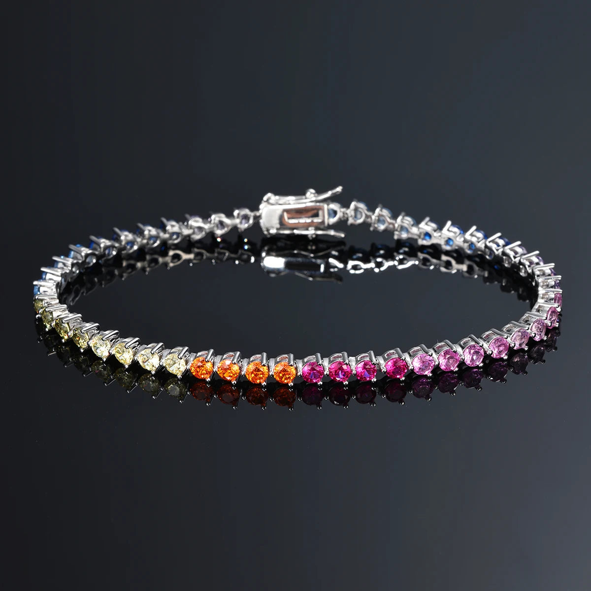 S925 Silver Color Tennis Bracelet 18k Gold-plated