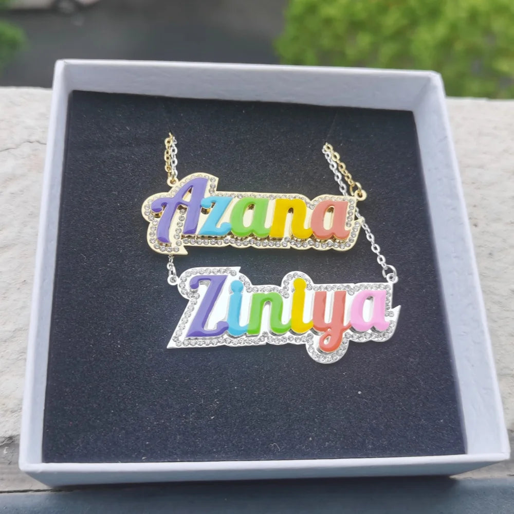 Necklace Rhinestone Stainless Steel Jewelry