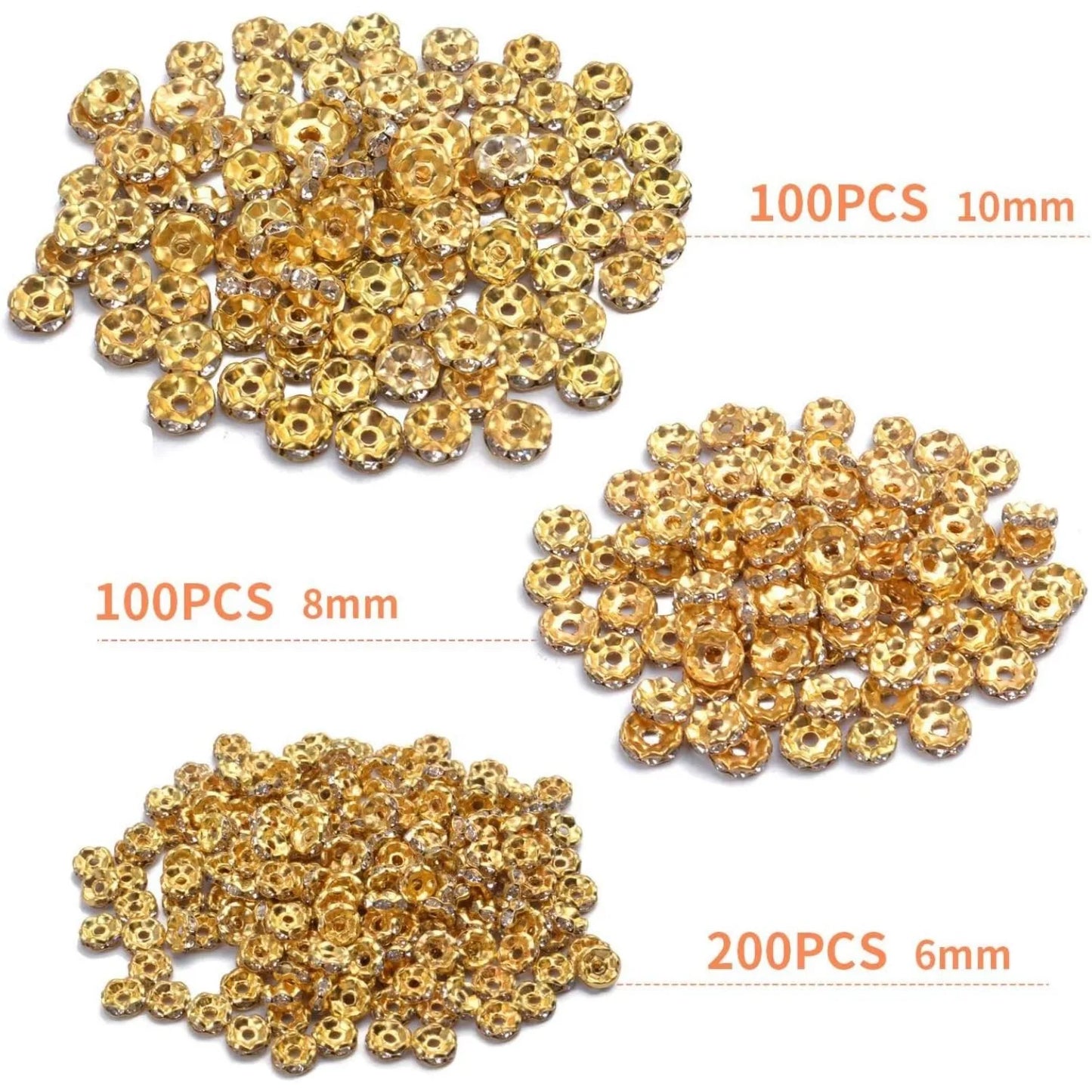 Crystal Spacer Beads Rondelle Set For Jewelry Making
