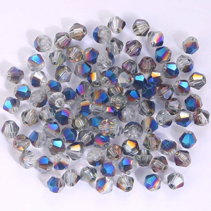 Glass Bicone Beads Faceted Crystal For Jewelry Making