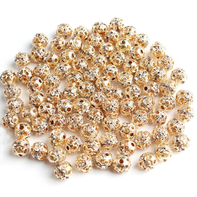 Rhinestone Ball Shape Beads For Jewelry Making