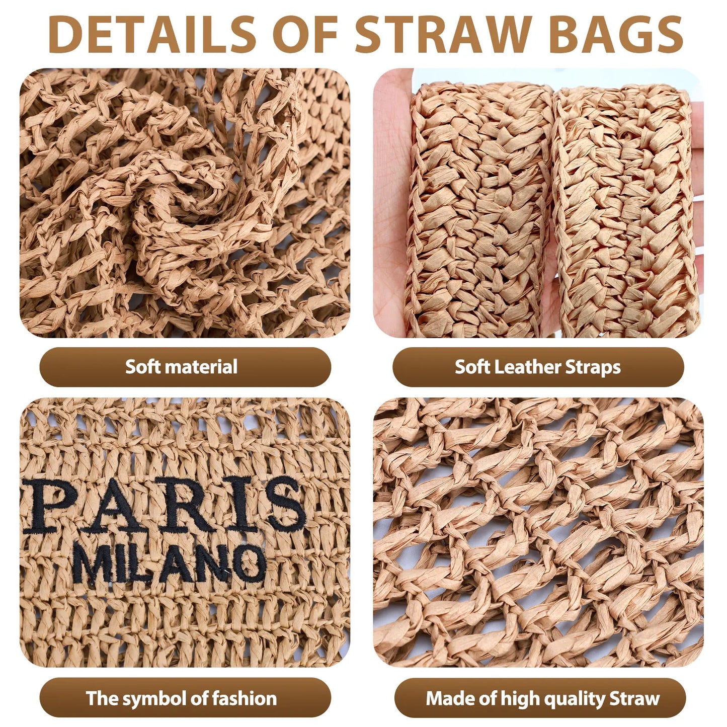 Tote Straw Handmade