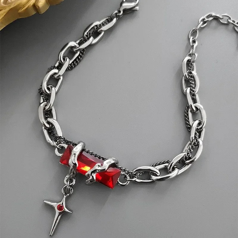 Bracelet Stainless Steel Zircon Star Chain Bracelet