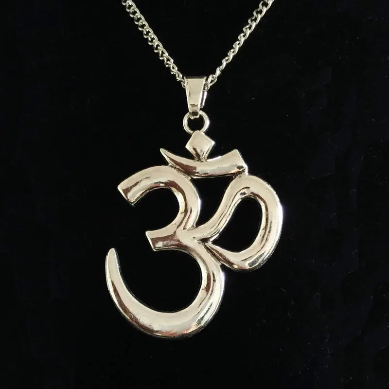 Tibetan OM Symbol Pendant Necklace Hindu Buddhist Jewelry