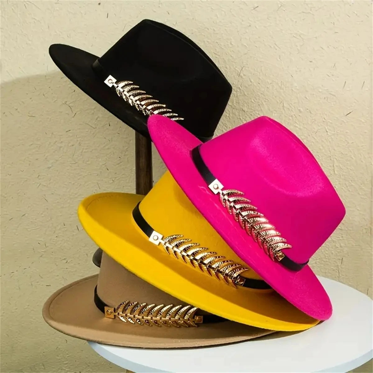 Western Hat Tweed Flat Brim Sunshade Lightweight