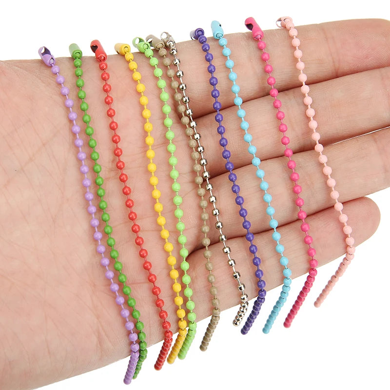Metal Alloy Ball Bead Chains For Keychains And Jewelry Making