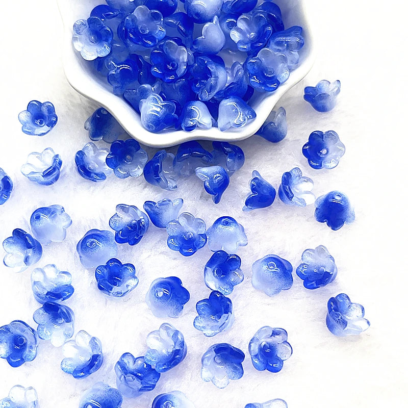 HWYCRRGT Glass Lampwork Beads Caps For Jewelry Making DIY Bracelets Hairpins