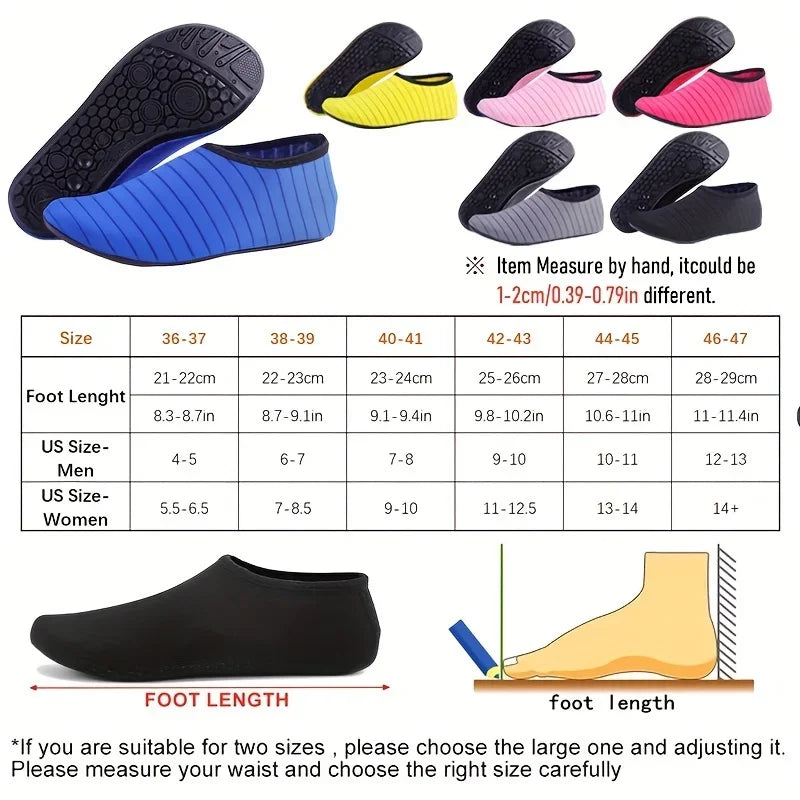 Unisex Water Shoes Anti Slip Quick Dry Beach Swim Shoes