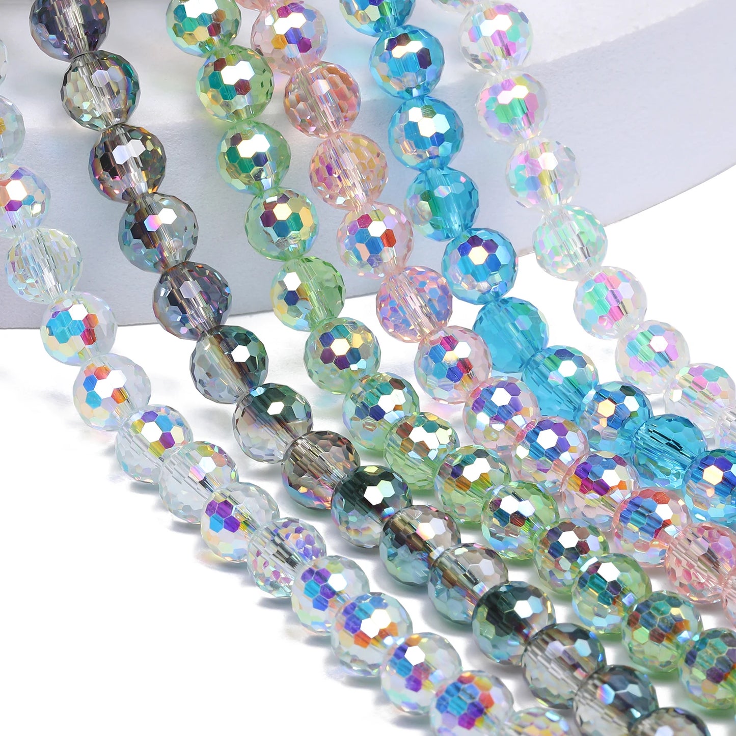 Austrian Crystal Glass Beads Faceted Round Beads For Jewelry Making
