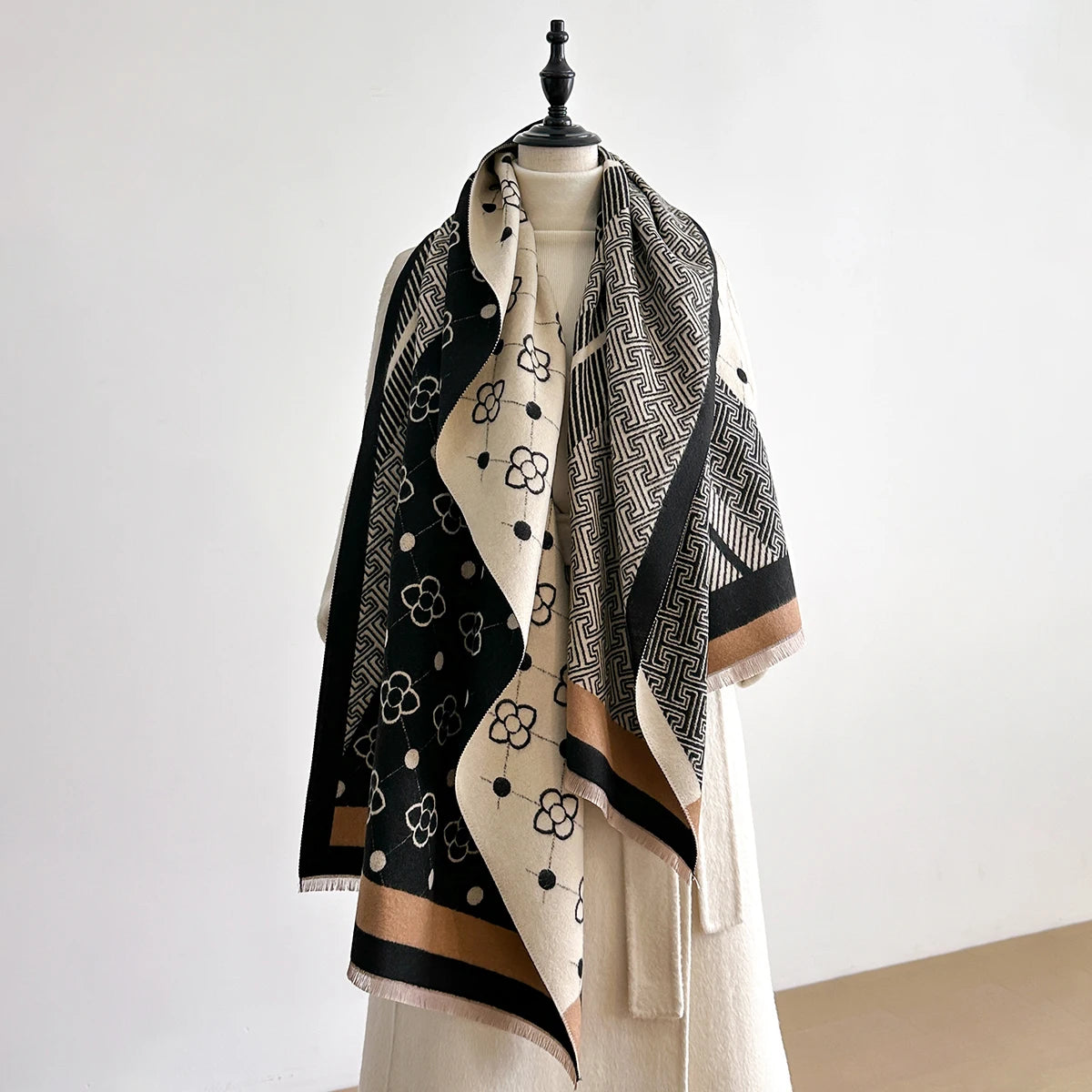 Cashmere Faux Scarf Thick Luxury Shawl