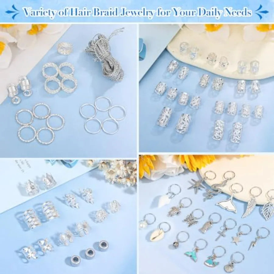 Hair Jewelry For Braids And Dreadlocks Accessories Metal Cuffs Clips