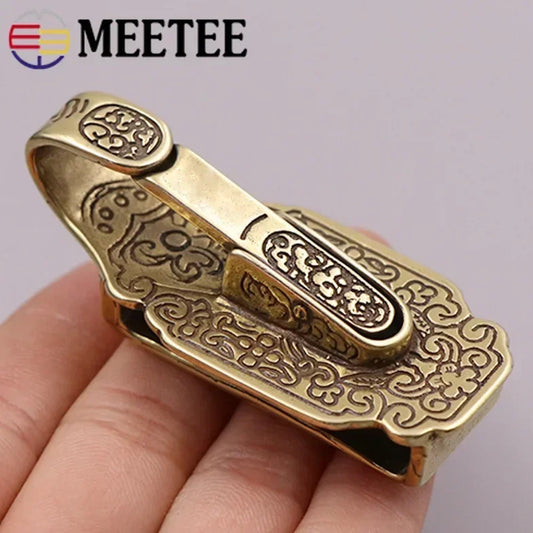 1/2Pcs Solid Brass Car KeyChain Buckles Metal Belt Buckle KeyRing Waist Wallet Key Ring Hook Chain Snap Clasp DIY Leather Craft