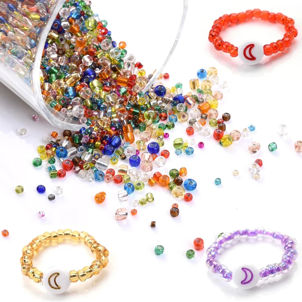 Glass Seed Beads Transparent Spacing Beads For Jewelry Making