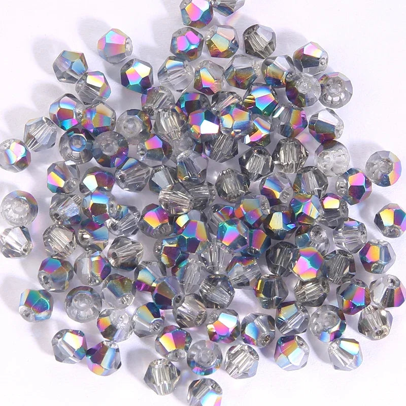Glass Bicone Beads Faceted Crystal For Jewelry Making