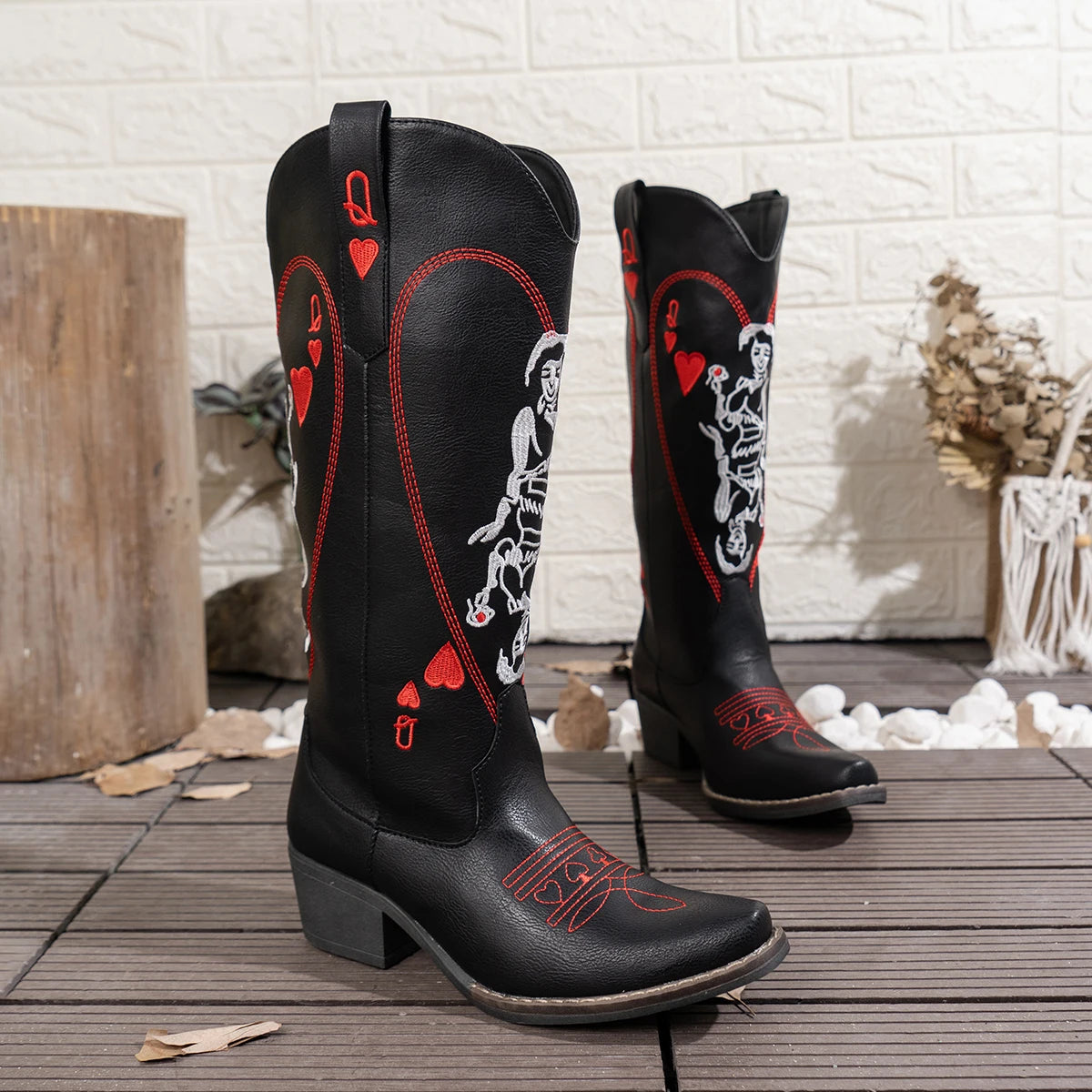 Women's embroidered western cowboy boots