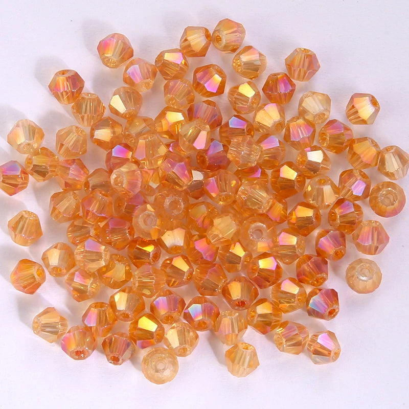 Glass Bicone Beads Faceted Crystal For Jewelry Making