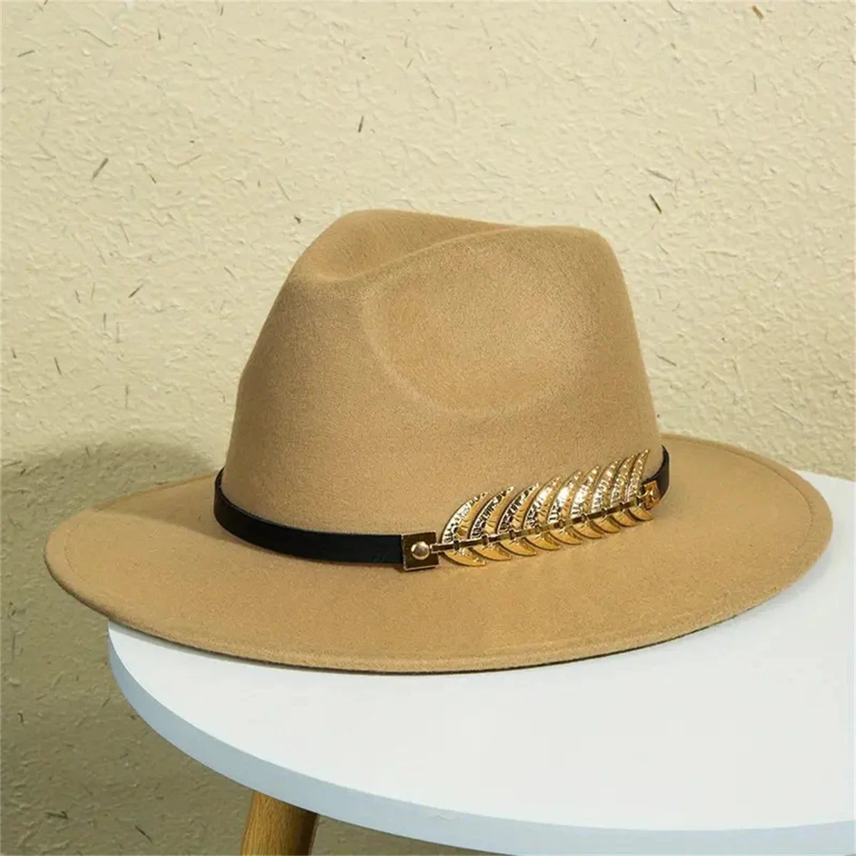 Western Hat Tweed Flat Brim Sunshade Lightweight