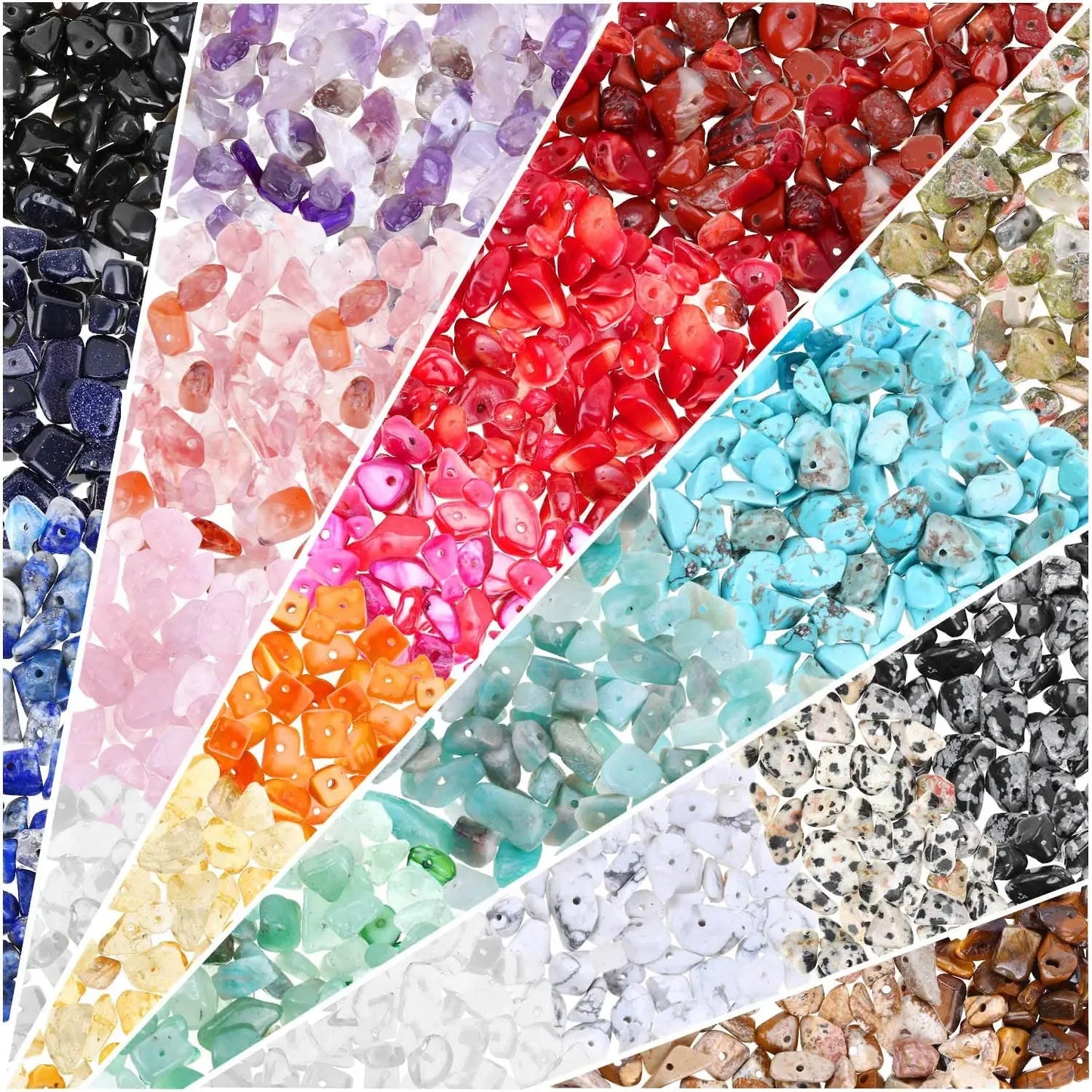 Natural Stone Chips Beads Irregular Gravel For Jewelry Making