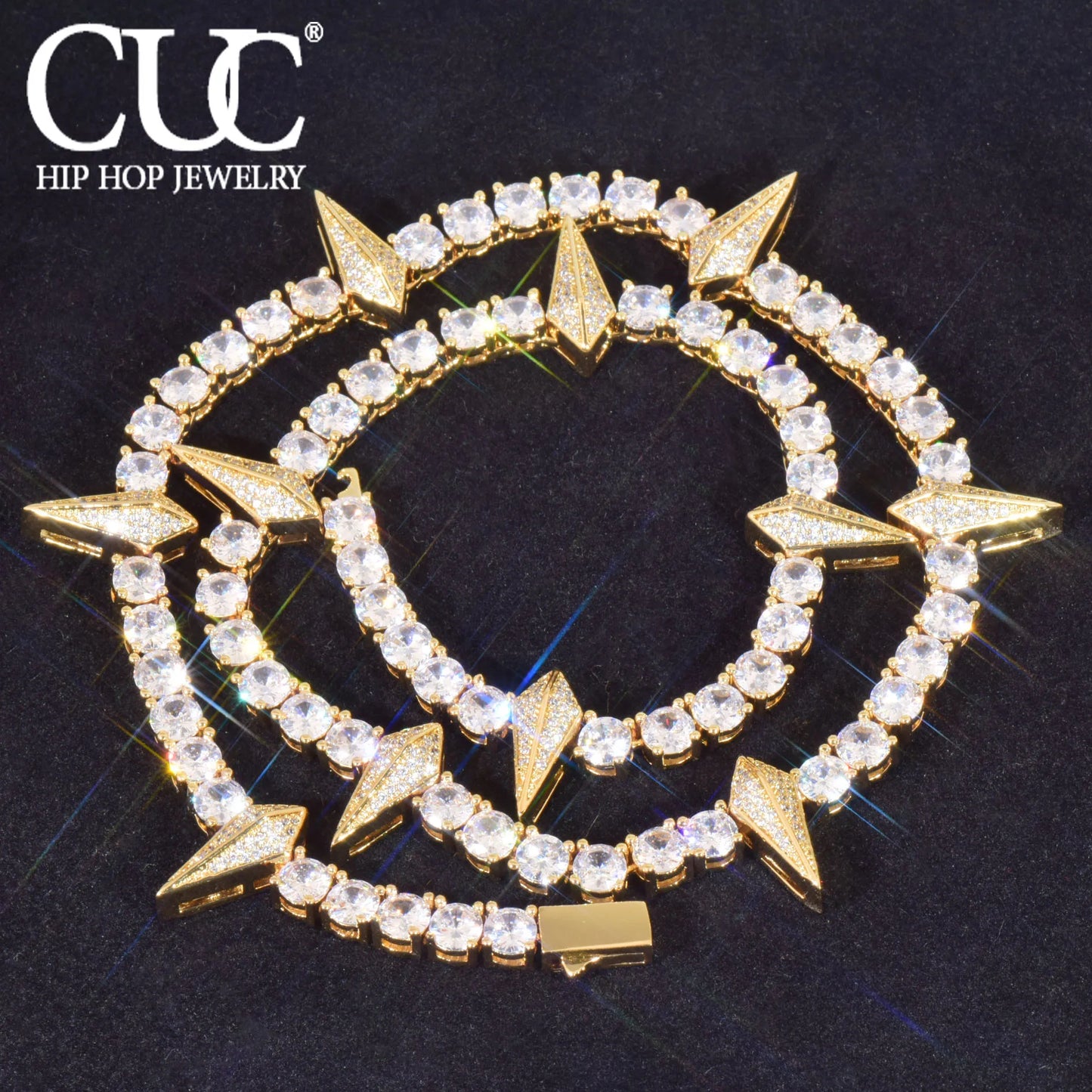 Tennis Chain Rivet  Cubic Zirconia