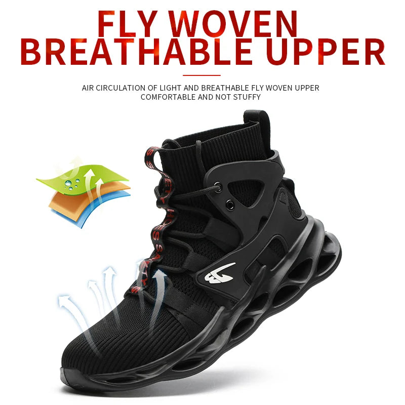 Mens Breathable Anti Puncture Safety Shoes
