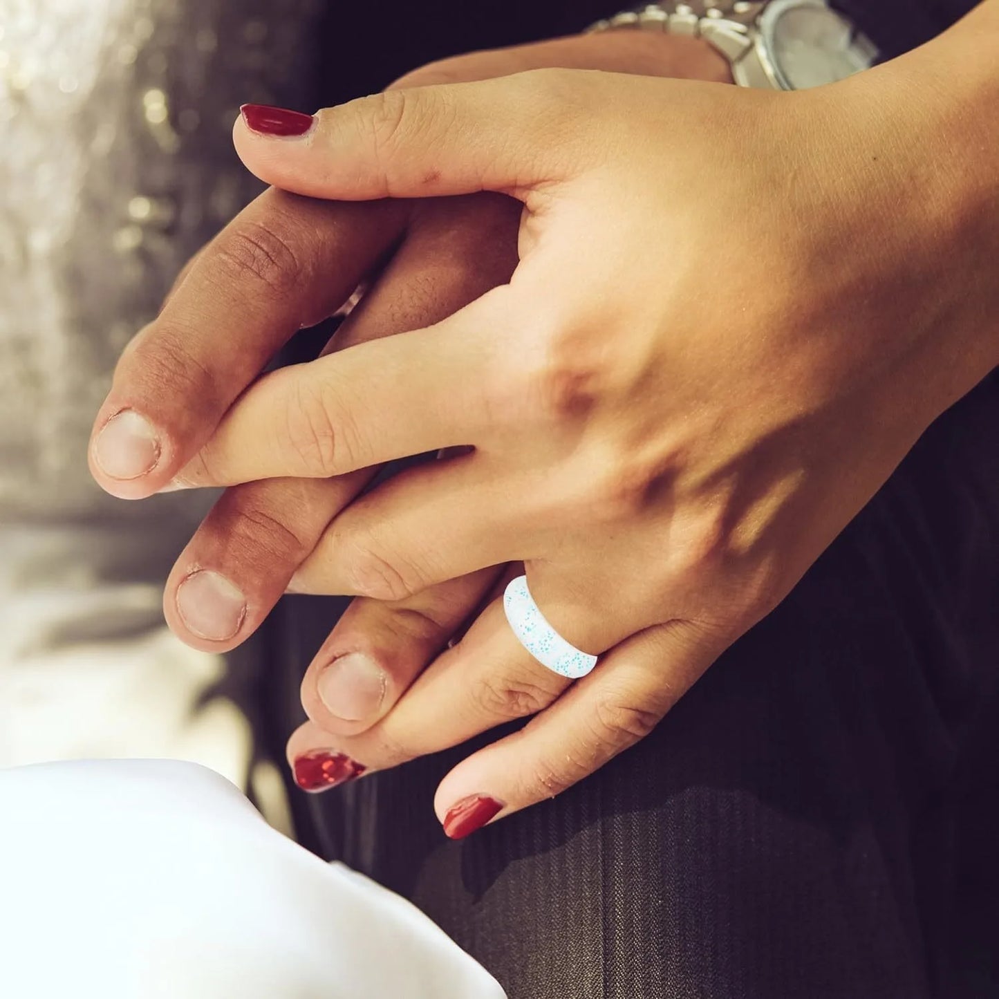 10 Pack Silicone Rings for Women Wedding Band Set Everyday